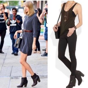 Rag & bone Newbury Black Suede Ankle Boots 37 7 As Seen On Taylor Swift